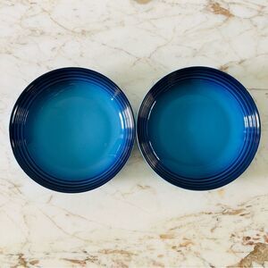 LE CREUSET Azure Blue 8.5" Pasta Bowls, Set Of 2